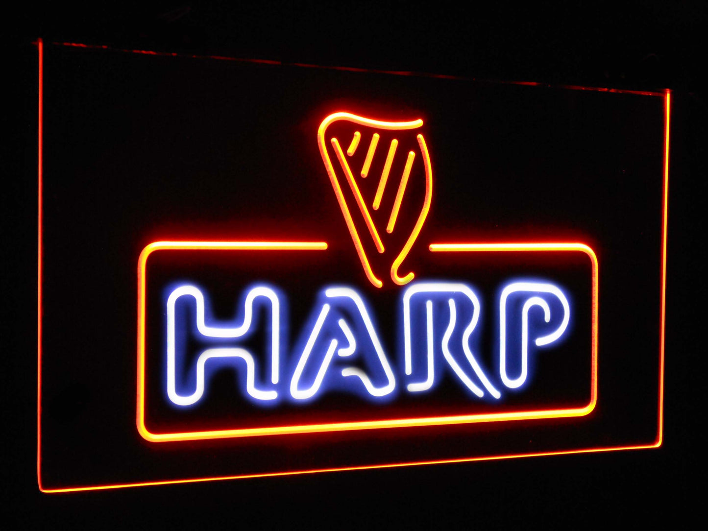 Harp Bar Decoration Gift Dual Color Led Neon Light Signs st6-a2001 by Woody Signs Co. - Handmade Crafted Unique Wooden Creative