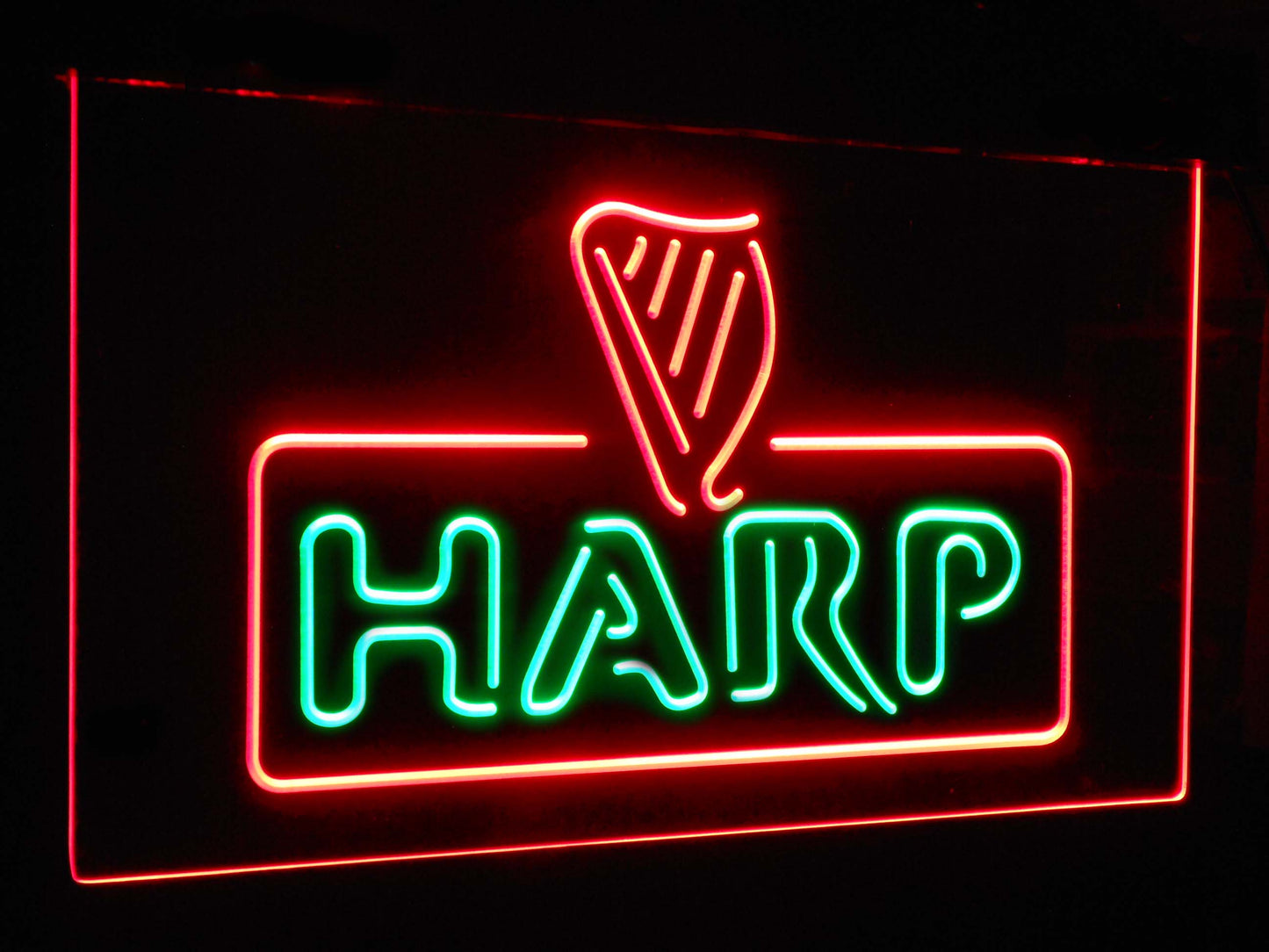 Harp Bar Decoration Gift Dual Color Led Neon Light Signs st6-a2001 by Woody Signs Co. - Handmade Crafted Unique Wooden Creative