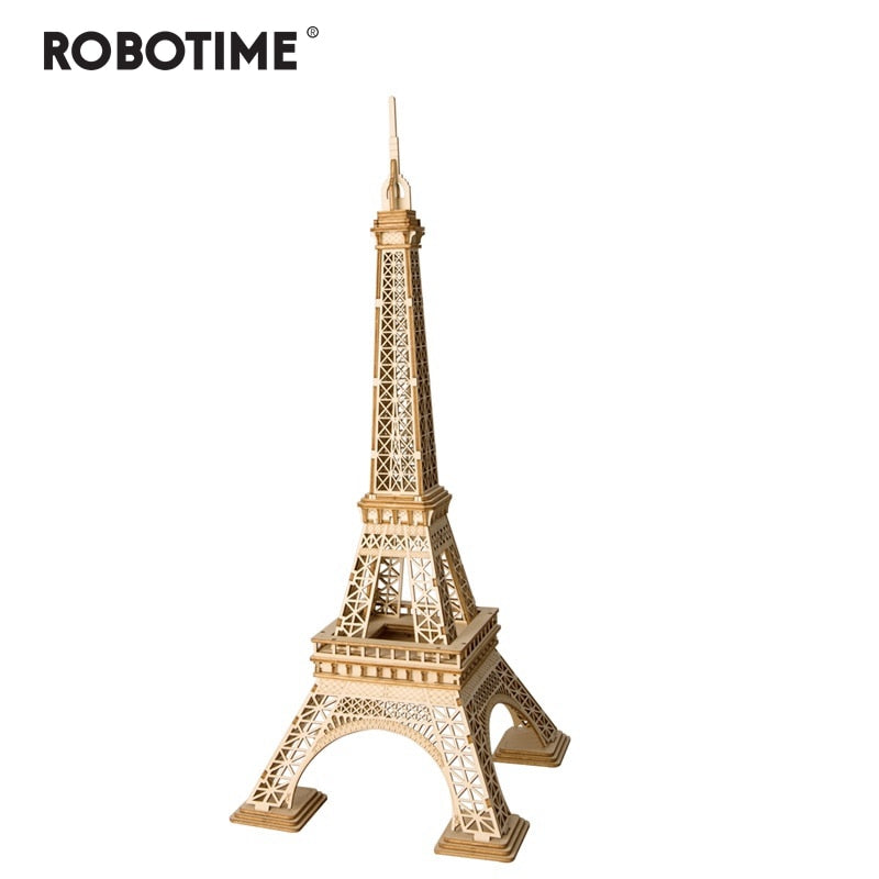 DIY 3D Wooden Pairs Tower Puzzle Game Gift&Ornament for Kid Friend Popular TG501 (Paris Tower) by Woody Signs Co. - Handmade Crafted Unique Wooden Creative