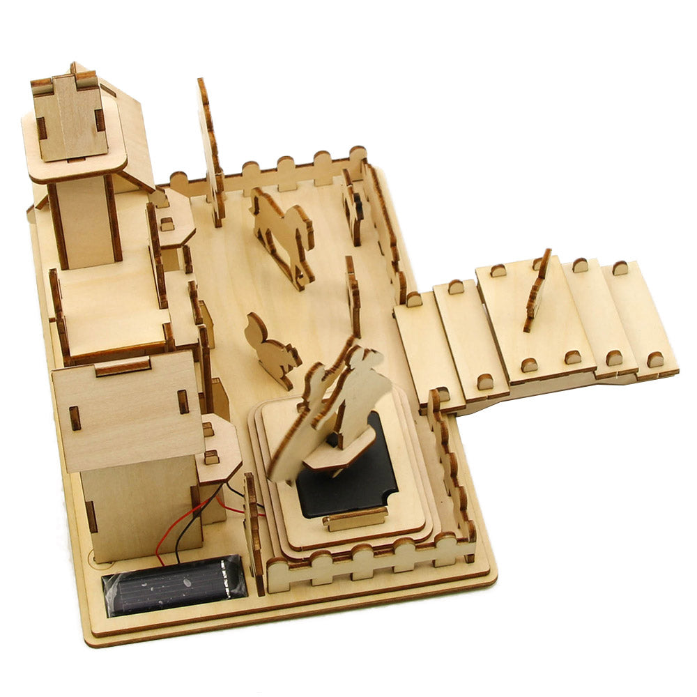 DIY Kits Wooden 3D Castle Puzzle Educational Mechanical Toy Solar Snow White Toys Table Decor Gift For Kids by Woody Signs Co. - Handmade Crafted Unique Wooden Creative