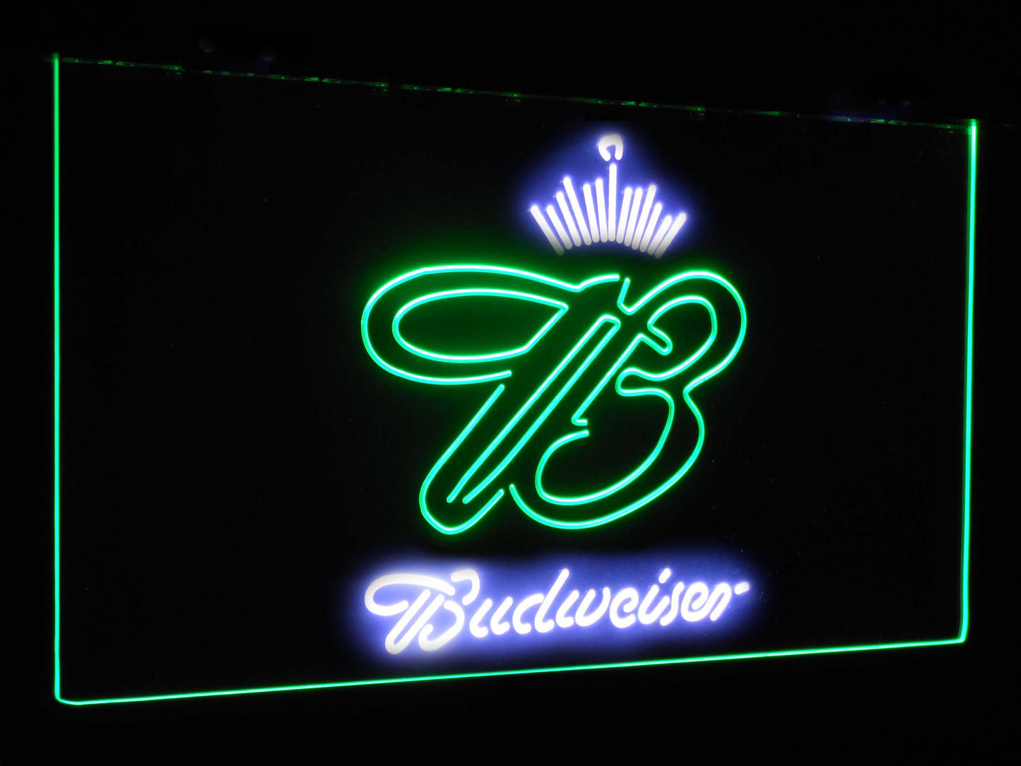 Budweiser Crown King Bar Decoration Gift Dual Color Led Neon Light Signs st6-a2006 by Woody Signs Co. - Handmade Crafted Unique Wooden Creative