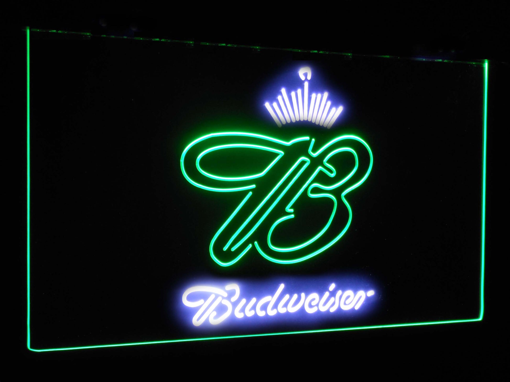 Budweiser Crown King  Bar Decoration Gift Dual Color Led Neon Light Signs st6-a2006 by Woody Signs Co. - Handmade Crafted Unique Wooden Creative