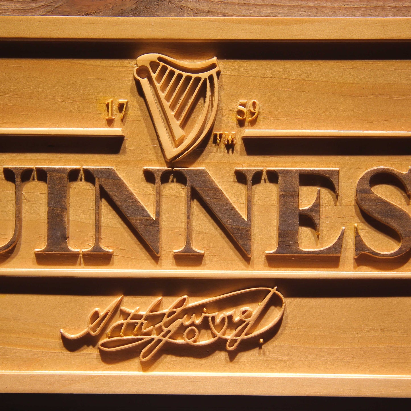 GUINNESS Ale  3D Wooden Signs by Woody Signs Co. - Handmade Crafted Unique Wooden Creative