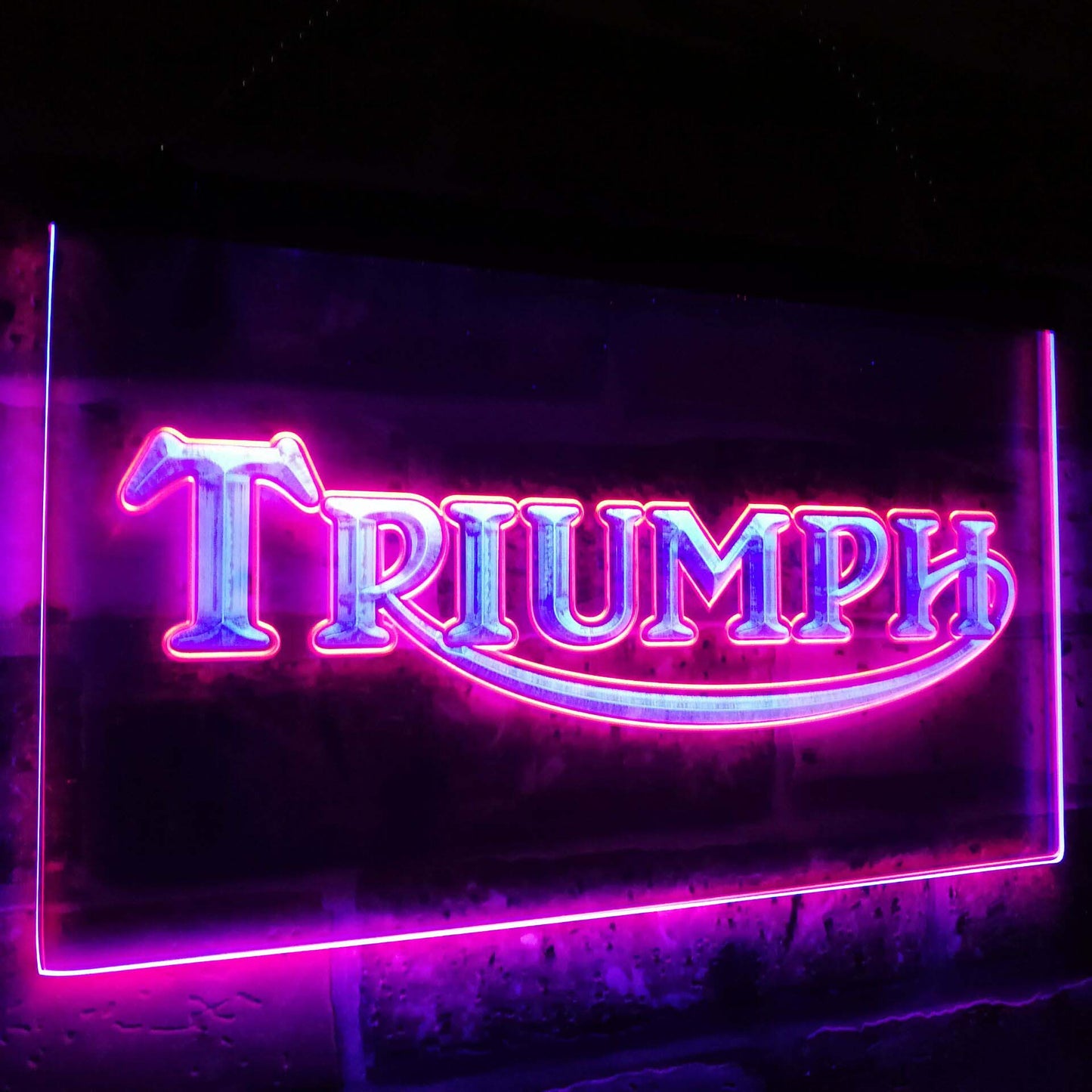 Triumph Car Truck Bar Decoration Gift Dual Color Led Neon Light Signs st6-d0051 by Woody Signs Co. - Handmade Crafted Unique Wooden Creative