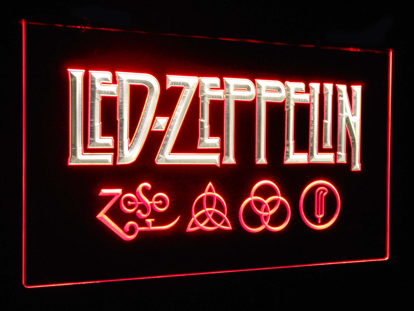 Led Zeppelin Band Music Bar Decoration Gift Dual Color Led Neon Light Signs st6-c0002 by Woody Signs Co. - Handmade Crafted Unique Wooden Creative