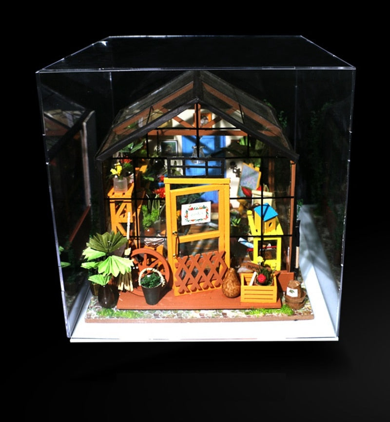 Transparent Dust Cover Display Box For Doll House 3mm Thickness Acrylic board For Show Room Dust Prevention Proof DG01Z by Woody Signs Co. - Handmade Crafted Unique Wooden Creative