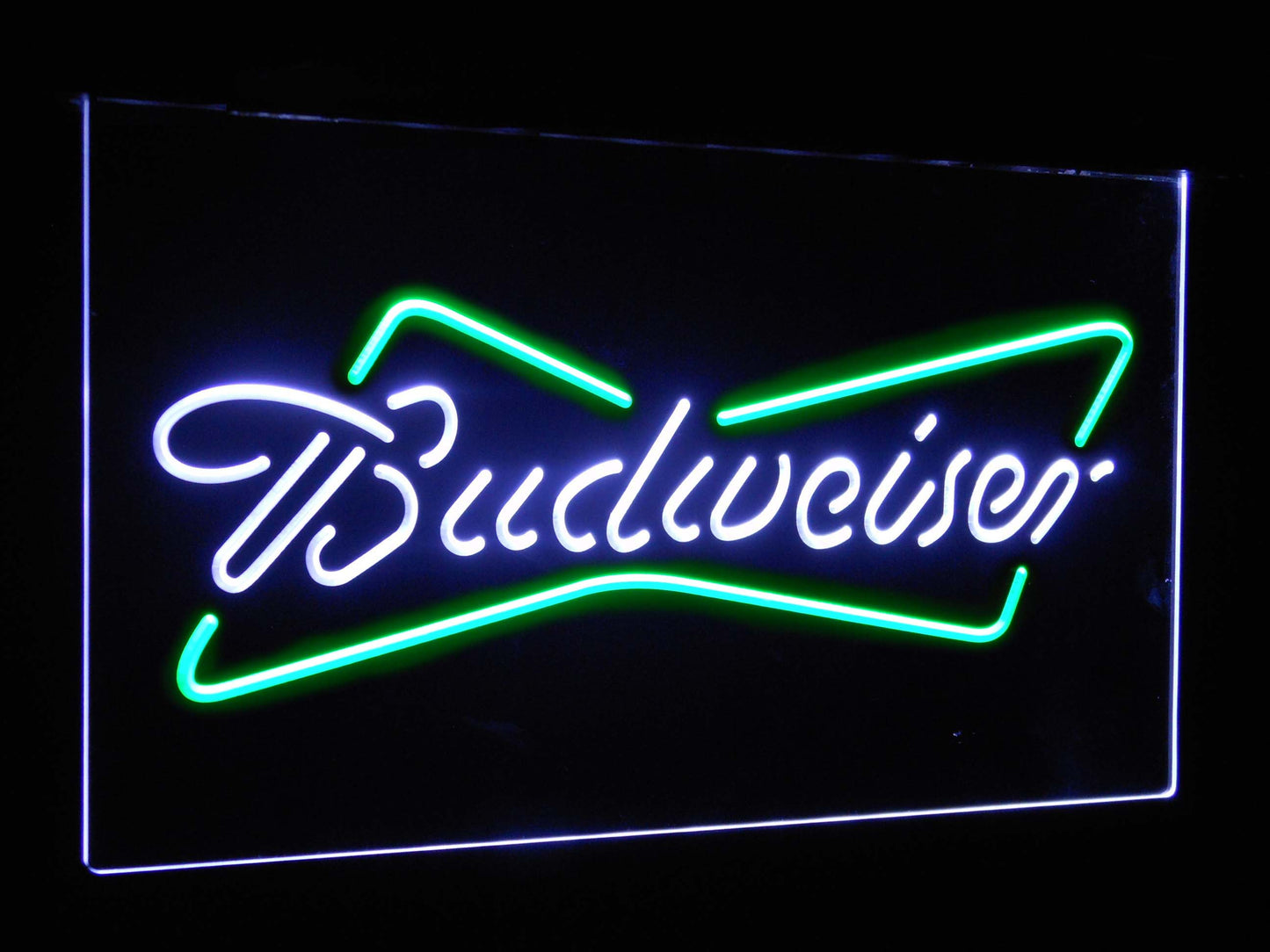 Budweiser Classic Bar Decoration Gift Dual Color Led Neon Light Signs st6-a2009 by Woody Signs Co. - Handmade Crafted Unique Wooden Creative