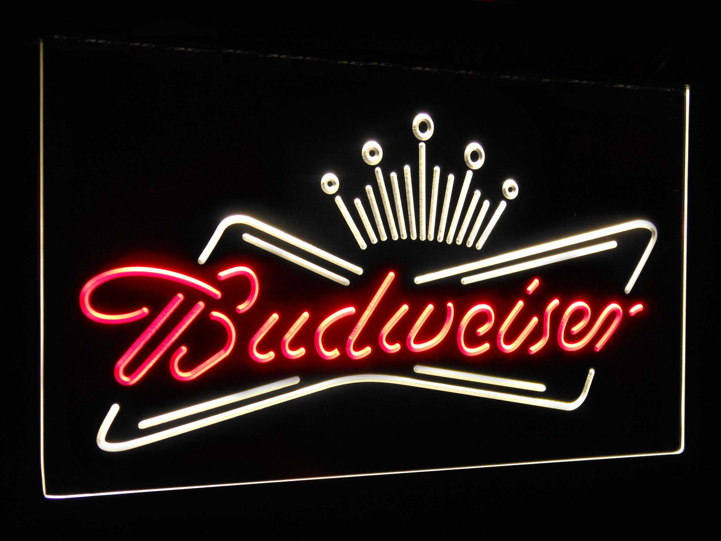 Budweiser King Bar Decoration Gift Dual Color Led Neon Light Signs st6-a2005 by Woody Signs Co. - Handmade Crafted Unique Wooden Creative