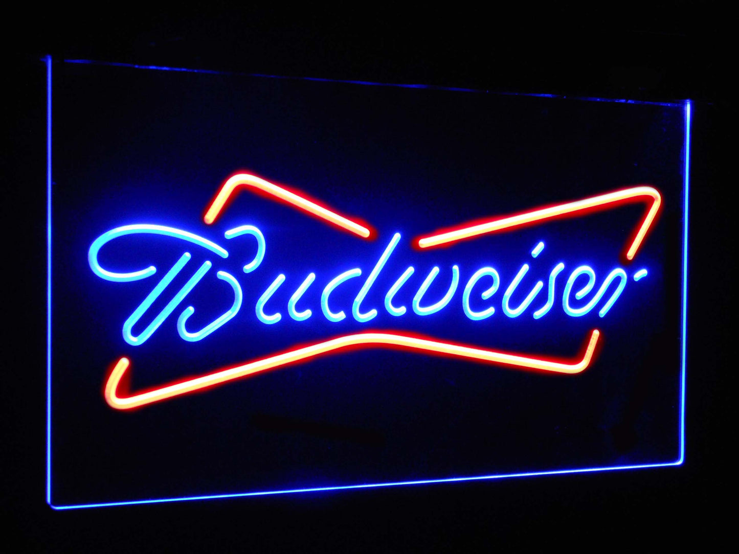 Budweiser Classic Bar Decoration Gift Dual Color Led Neon Light Signs st6-a2009 by Woody Signs Co. - Handmade Crafted Unique Wooden Creative