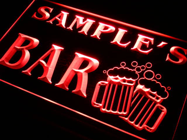 w Name Custom Home Bar Mugs Cheers Neon Light Signs with On/Off Switch 7 Colors 4 Sizes by Woody Signs Co. - Handmade Crafted Unique Wooden Creative