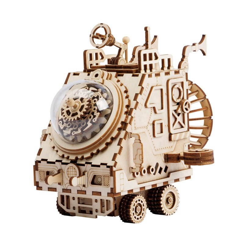 5 Kinds Fan Rotatable Wooden DIY Steampunk Assembly Gift for AM601 by Woody Signs Co. - Handmade Crafted Unique Wooden Creative