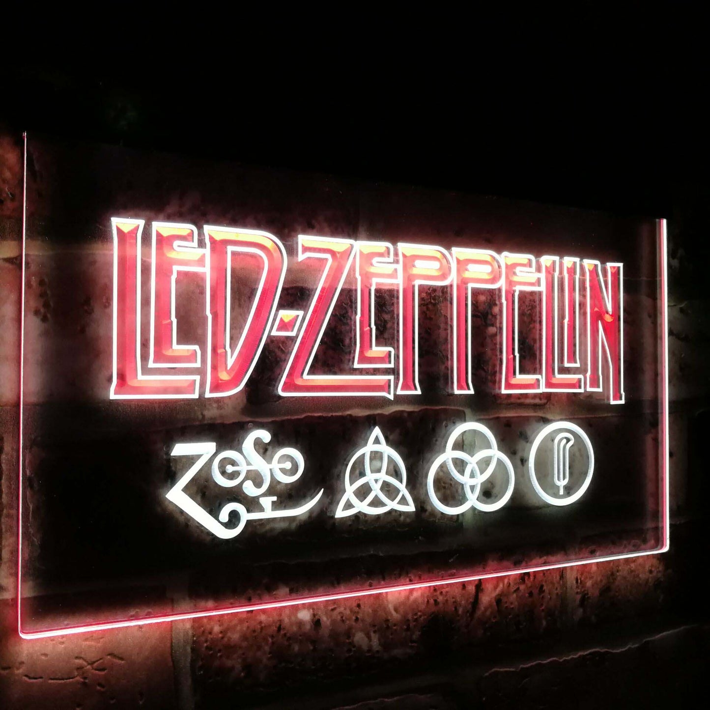 Led Zeppelin Band Music Bar Decoration Gift Dual Color Led Neon Light Signs st6-c0002 by Woody Signs Co. - Handmade Crafted Unique Wooden Creative