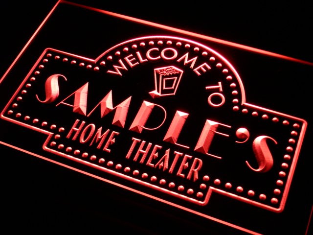 ph Name Custom Home Theater Bar Neon Light Signs with On/Off Switch 7 Colors 4 Sizes by Woody Signs Co. - Handmade Crafted Unique Wooden Creative