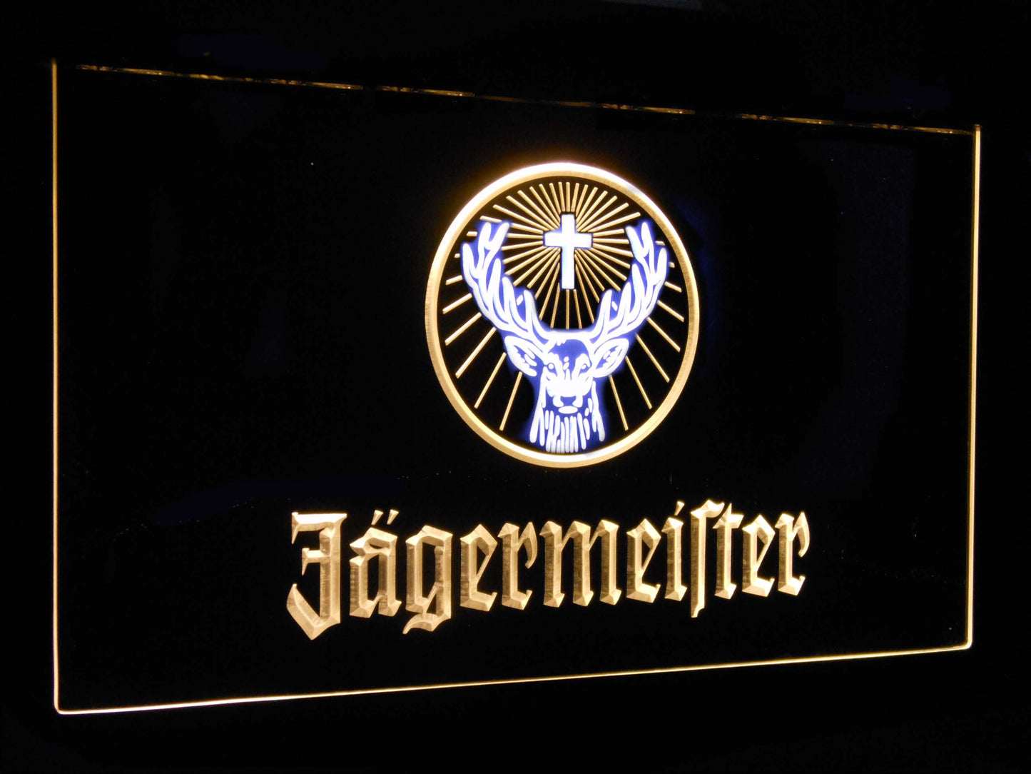 Jagermeister Deer Head Dual Color Led Neon Light Signs st6-a0288 by Woody Signs Co. - Handmade Crafted Unique Wooden Creative