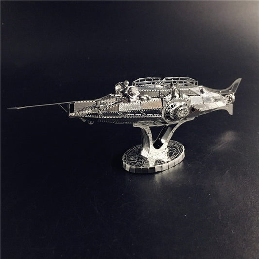 3D Metal model kit 1:600 USS Nautilus Submarine  Model DIY 3D by Woody Signs Co. - Handmade Crafted Unique Wooden Creative