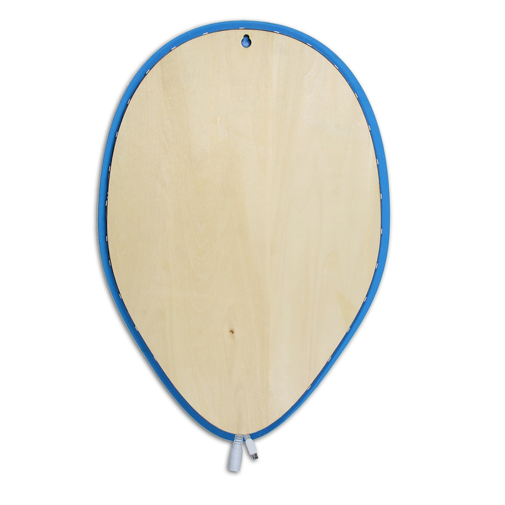 Alien Head Wall Mirror Modern Design Martians Mirror With LED Backlight Saucer Man Hanging Acrylic Mirror by Woody Signs Co. - Handmade Crafted Unique Wooden Creative