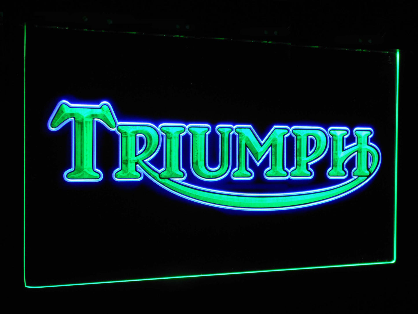 Triumph Car Truck Bar Decoration Gift Dual Color Led Neon Light Signs st6-d0051 by Woody Signs Co. - Handmade Crafted Unique Wooden Creative