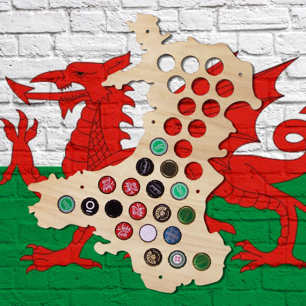 Wales Cap Map Patriotic Welsh Cap Holder Cap Display Bar Pub Business Wall Sign ation Accessories by Woody Signs Co. - Handmade Crafted Unique Wooden Creative