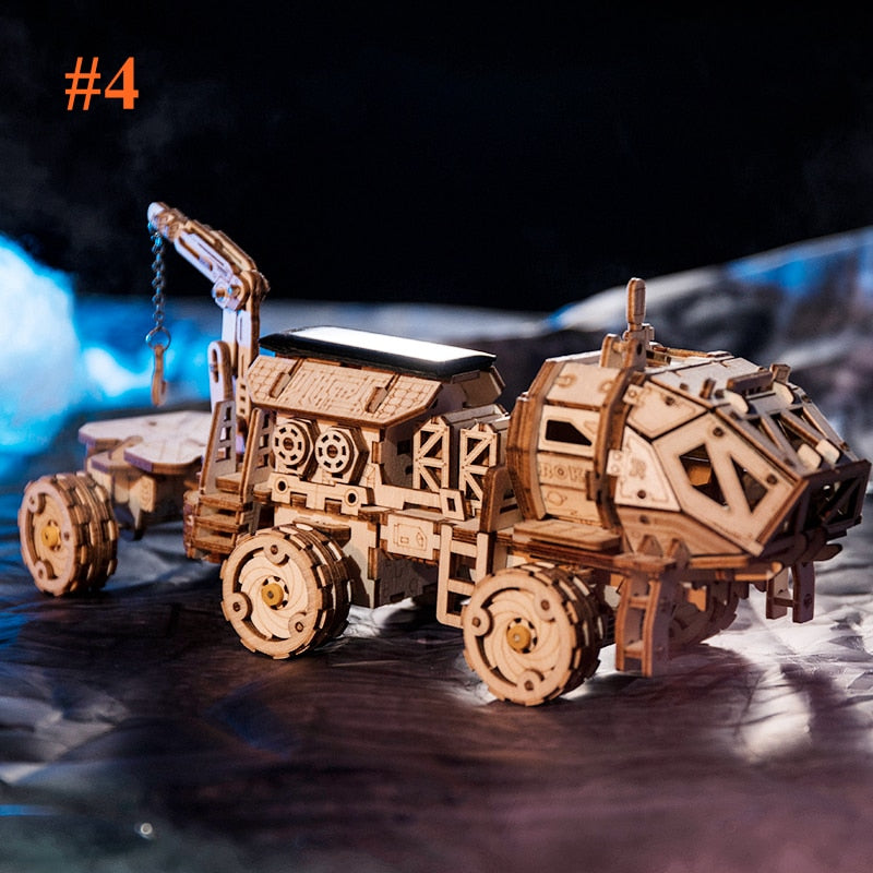 Creative DIY 3D Discovery Rover Moveable Solar Energy Powered Gift for Child LS504 (Discovery Rover) by Woody Signs Co. - Handmade Crafted Unique Wooden Creative