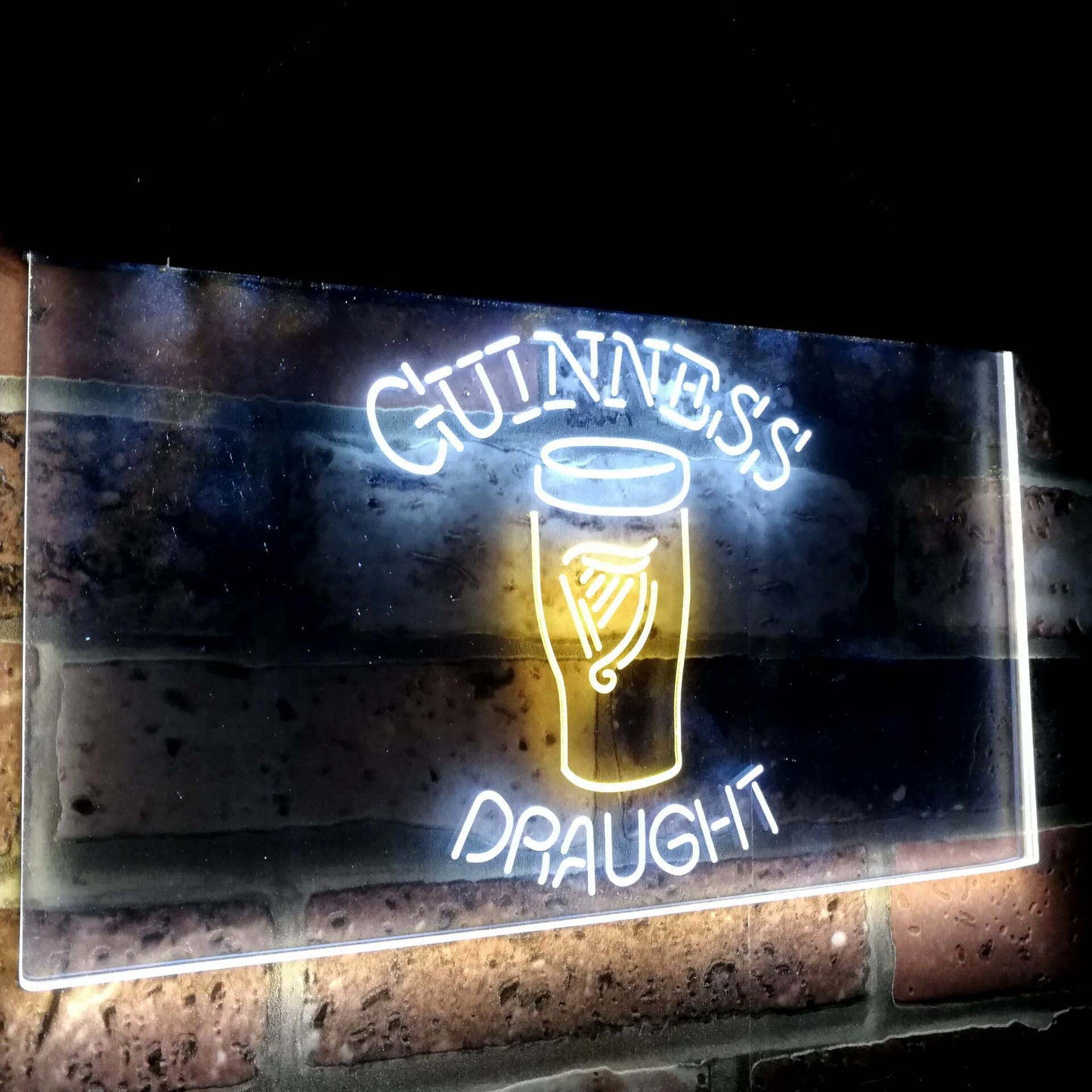 Guinness Draught Ale Bar Decoration Gift Dual Color Led Neon Light Signs st6-a2044 by Woody Signs Co. - Handmade Crafted Unique Wooden Creative