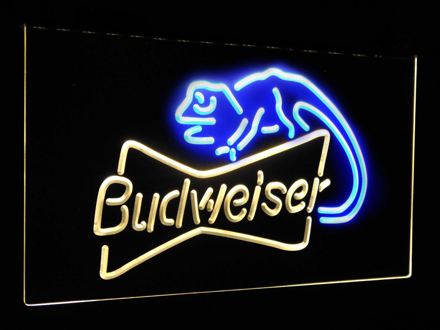 Budweiser Lizard Bar Decoration Gift Dual Color Led Neon Light Signs st6-a2084 by Woody Signs Co. - Handmade Crafted Unique Wooden Creative