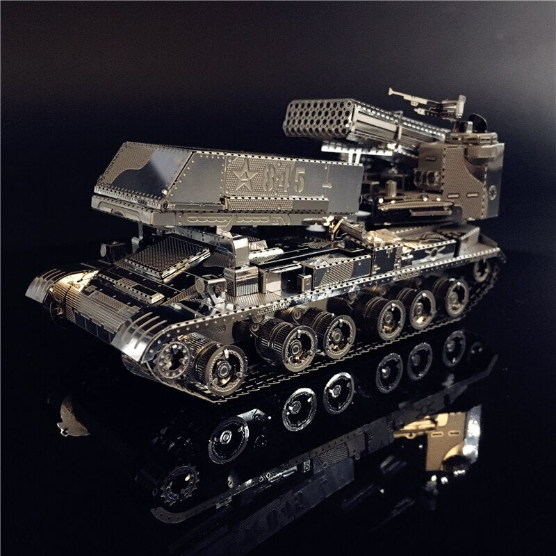 3D Metal model kit 122mm Multi-Barrel Rocket Launcher Voertuig DIY 3D by Woody Signs Co. - Handmade Crafted Unique Wooden Creative
