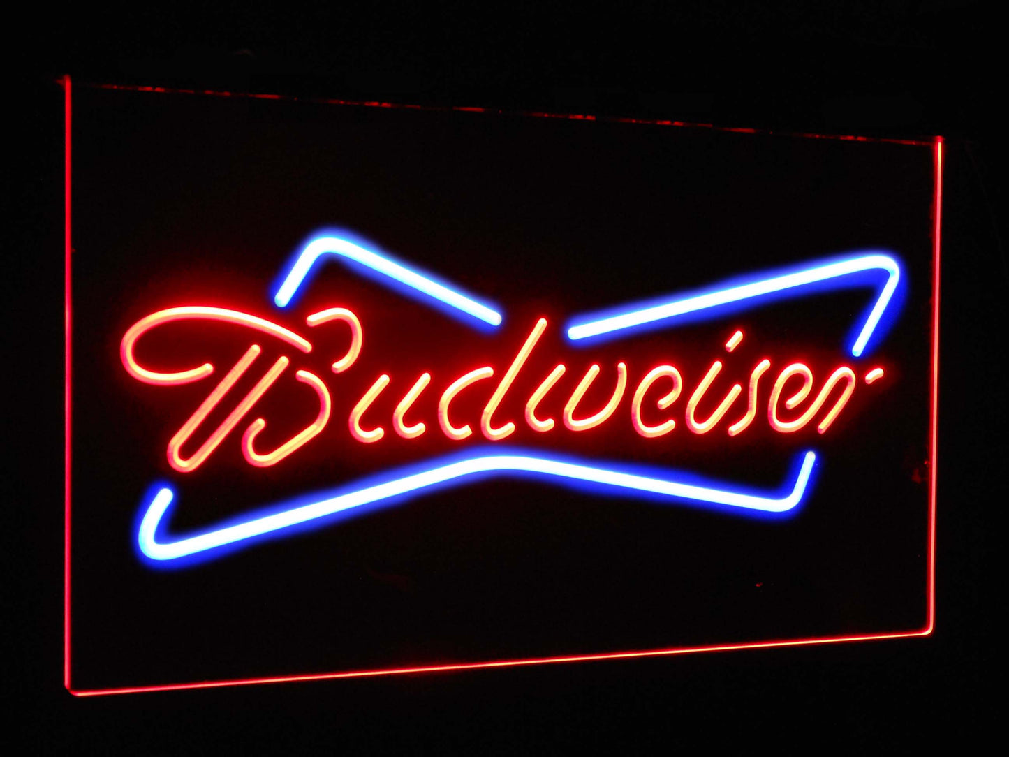 Budweiser Classic Bar Decoration Gift Dual Color Led Neon Light Signs st6-a2009 by Woody Signs Co. - Handmade Crafted Unique Wooden Creative