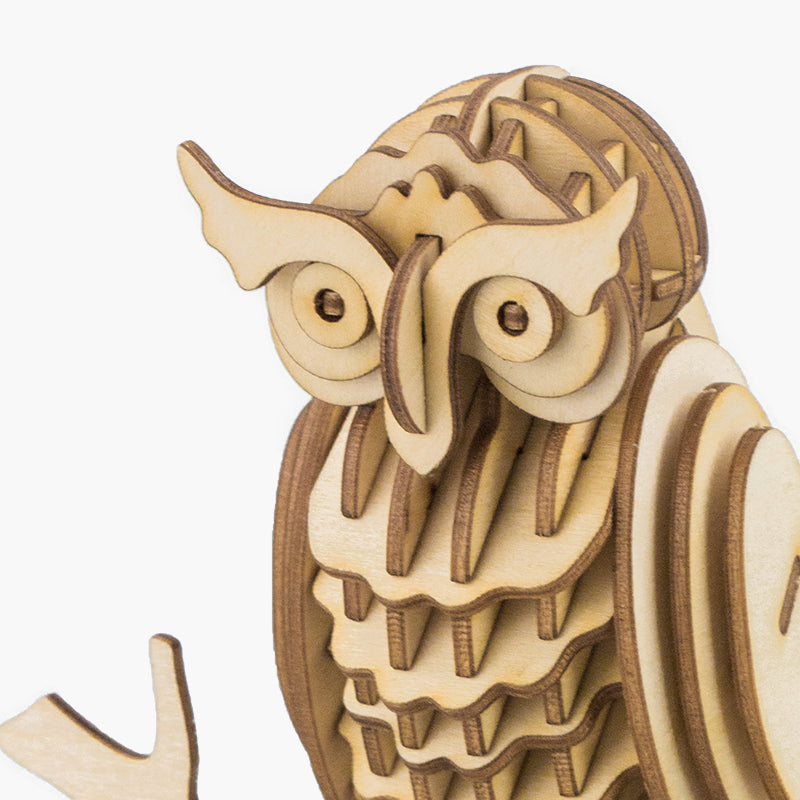 3D wooden puzzle game hobbies for educational baby & toddler popular Owl TG252 by Woody Signs Co. - Handmade Crafted Unique Wooden Creative