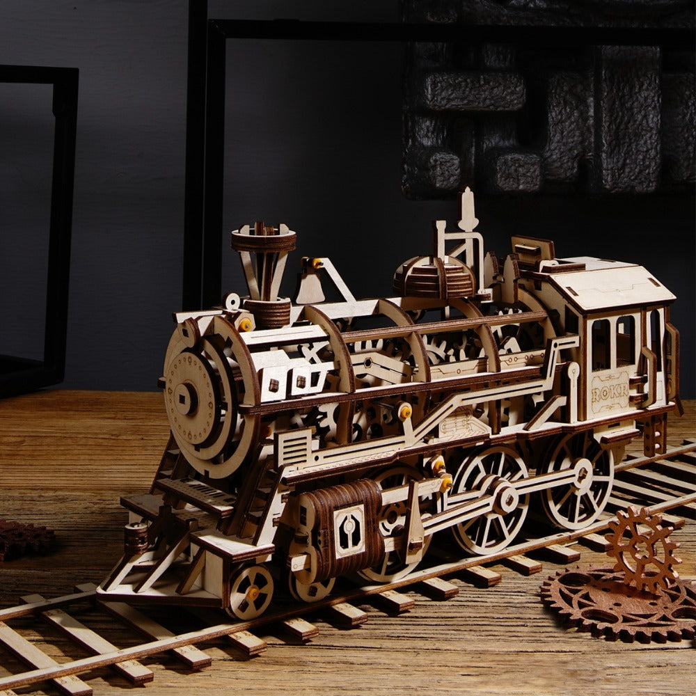6 Kinds DIY Gear Drive Wooden Mechanical Assembly Gift for Teens LGLK by Woody Signs Co. - Handmade Crafted Unique Wooden Creative