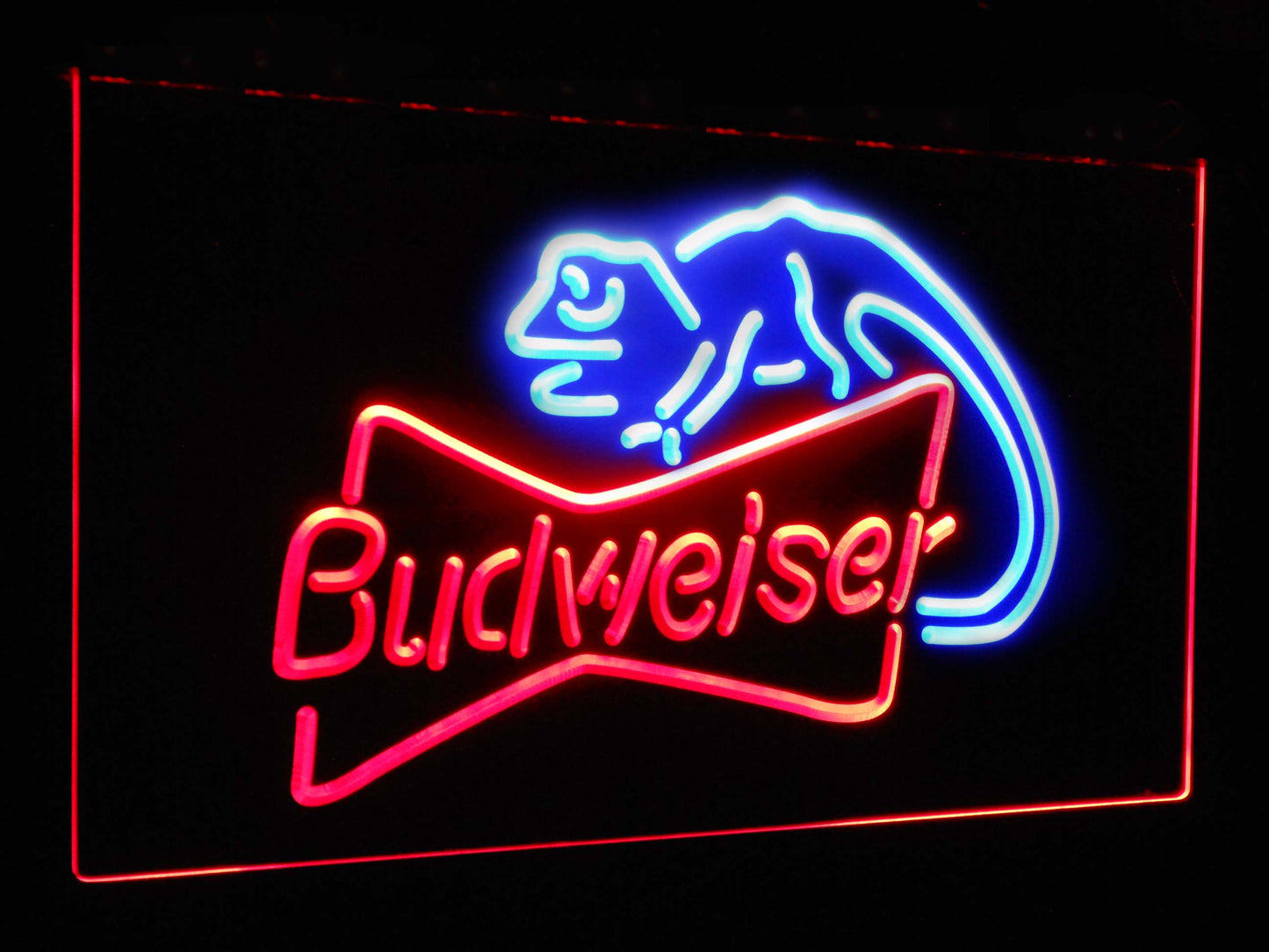 Budweiser Lizard Bar Decoration Gift Dual Color Led Neon Light Signs st6-a2084 by Woody Signs Co. - Handmade Crafted Unique Wooden Creative