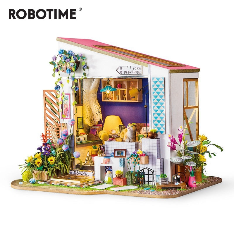 New DIY Lily's Porch with Furniture Miniature Wooden Doll House DG11 (Lily porch) by Woody Signs Co. - Handmade Crafted Unique Wooden Creative