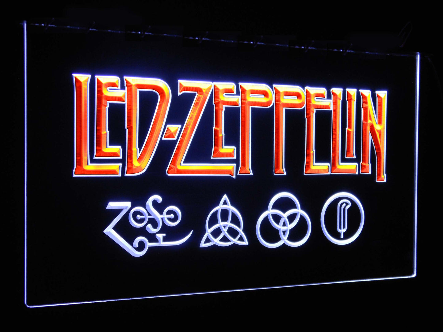 Led Zeppelin Band Music Bar Decoration Gift Dual Color Led Neon Light Signs st6-c0002 by Woody Signs Co. - Handmade Crafted Unique Wooden Creative