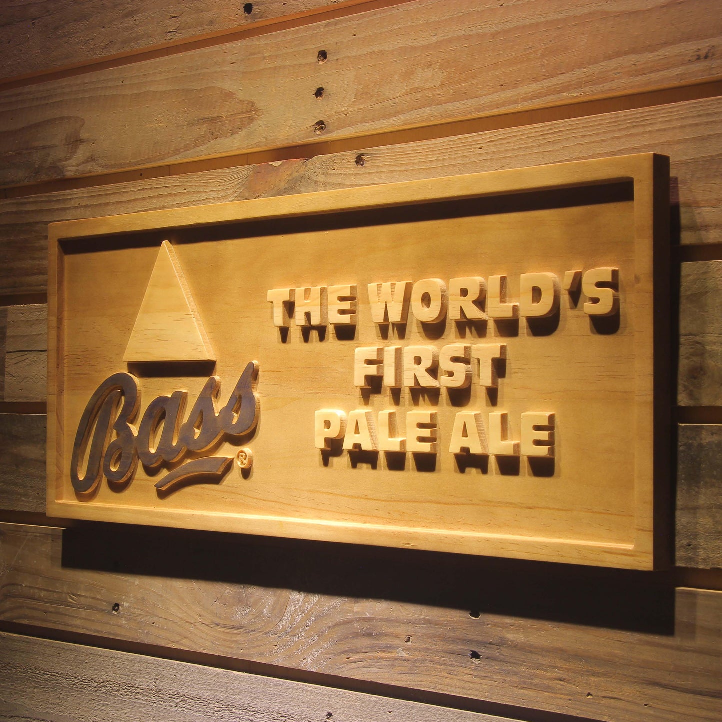 Bass Pale Ale 3D Wooden Signs by Woody Signs Co. - Handmade Crafted Unique Wooden Creative