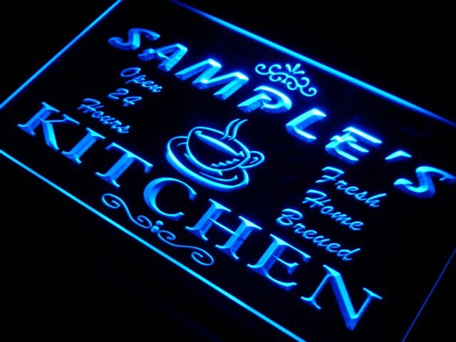 pc Name Custom Mom Kitchen Bar Neon Light Signs with On/Off Switch 7 Colors 4 Sizes by Woody Signs Co. - Handmade Crafted Unique Wooden Creative