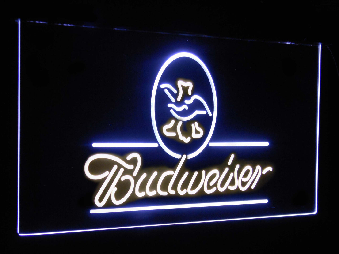 Budweiser Eagle US Company Bar Decor Dual Color Led Neon Light Signs st6-a2008 by Woody Signs Co. - Handmade Crafted Unique Wooden Creative