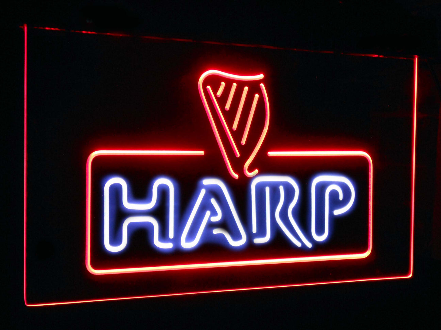 Harp Bar Decoration Gift Dual Color Led Neon Light Signs st6-a2001 by Woody Signs Co. - Handmade Crafted Unique Wooden Creative
