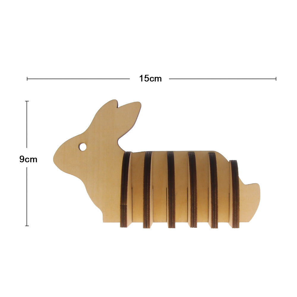 7Pieces/Set Lovely Bunny Art Decoration Wooden Pin Coaster Creative Rabbit Coffee Cup Mat Personality Table Decor by Woody Signs Co. - Handmade Crafted Unique Wooden Creative