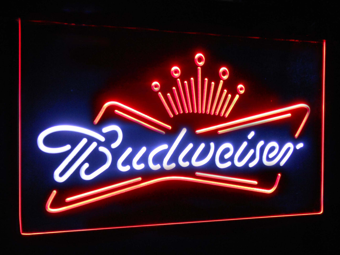 Budweiser King Bar Decoration Gift Dual Color Led Neon Light Signs st6-a2005 by Woody Signs Co. - Handmade Crafted Unique Wooden Creative