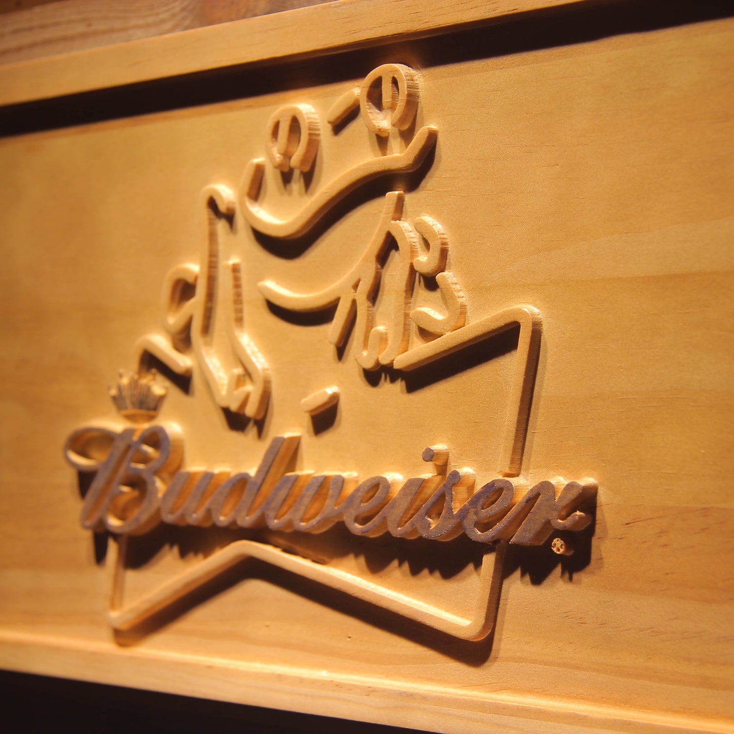 Budweiser Frog 3D Wooden Signs by Woody Signs Co. - Handmade Crafted Unique Wooden Creative