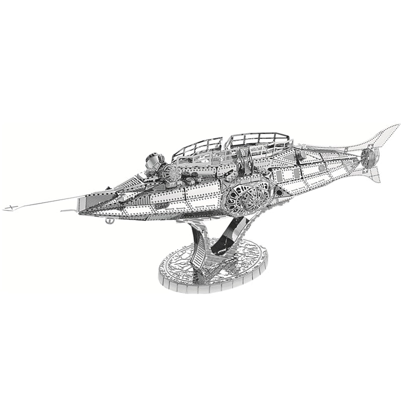 3D Metal model kit 1:600 USS Nautilus Submarine Model DIY 3D by Woody Signs Co. - Handmade Crafted Unique Wooden Creative