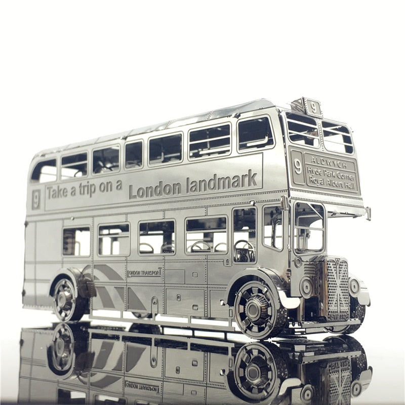 3D Metal model kits London Bus Car Assemble Model puzzle I22207 2 sheets DIY 3D Laser Cut Toy by Woody Signs Co. - Handmade Crafted Unique Wooden Creative