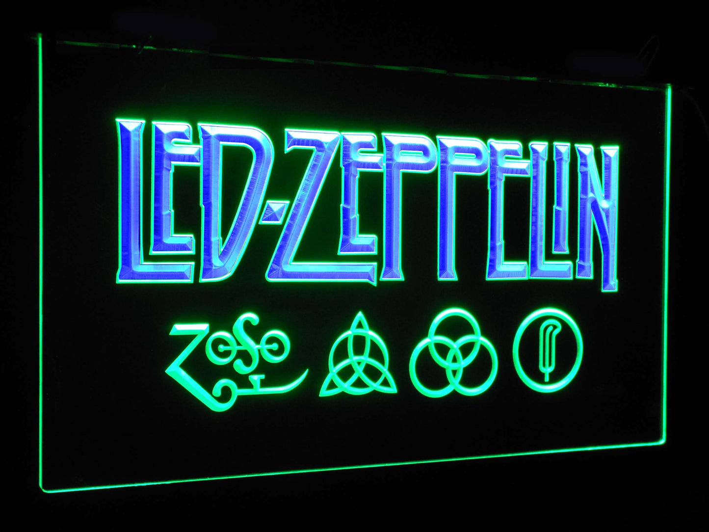 Led Zeppelin Band Music Bar Decoration Gift Dual Color Led Neon Light Signs st6-c0002 by Woody Signs Co. - Handmade Crafted Unique Wooden Creative