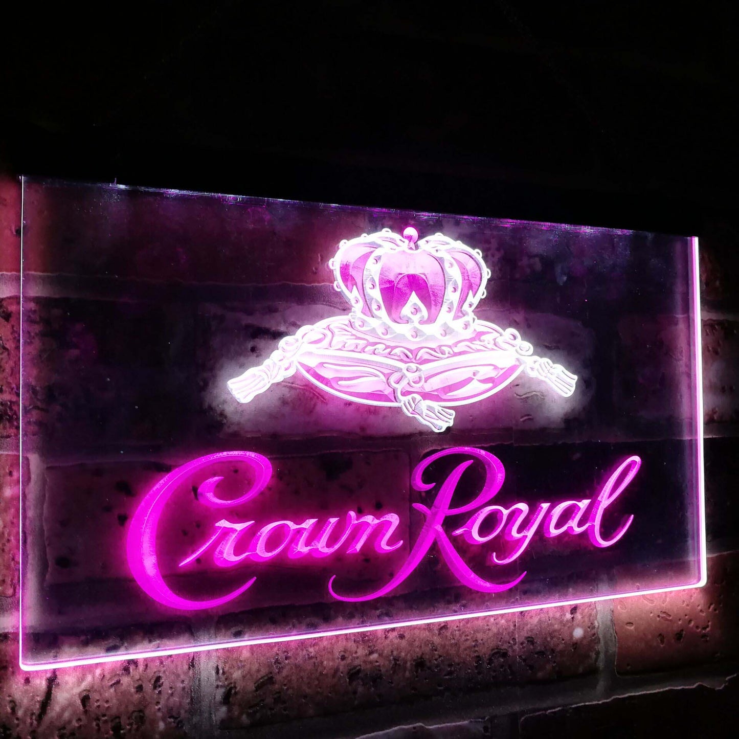 Crown Royal Bar Decoration Gift Dual Color Led Neon Light Signs st6-a0104 by Woody Signs Co. - Handmade Crafted Unique Wooden Creative