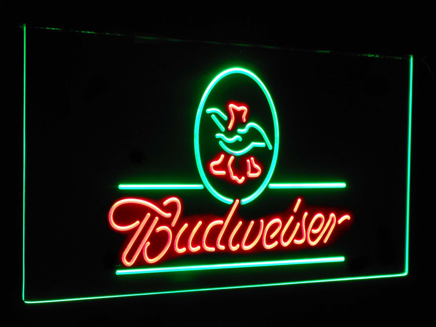 Budweiser Eagle US Company Bar Decor Dual Color Led Neon Light Signs st6-a2008 by Woody Signs Co. - Handmade Crafted Unique Wooden Creative