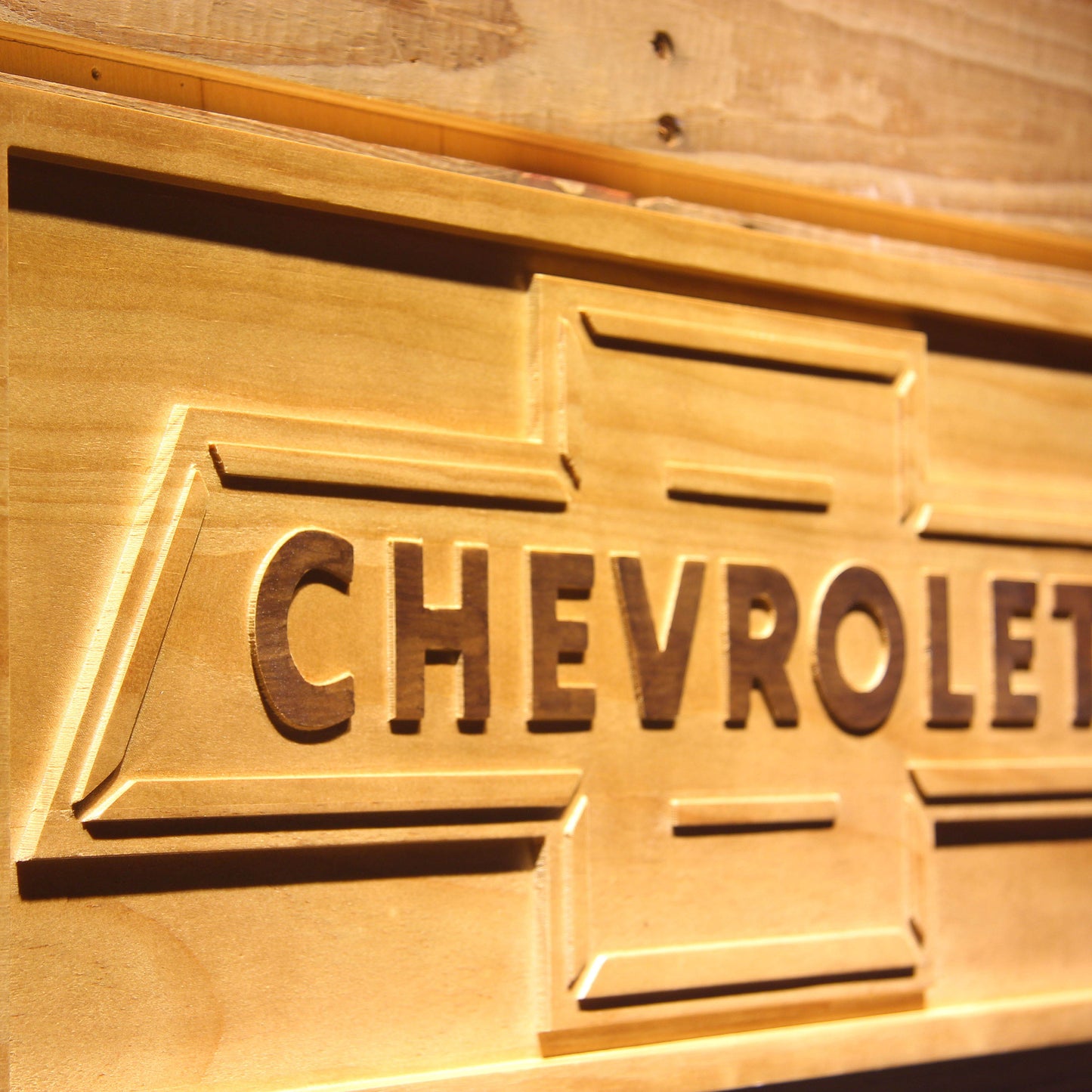 Chevrolet Car 3D Wooden Bar Signs by Woody Signs Co. - Handmade Crafted Unique Wooden Creative