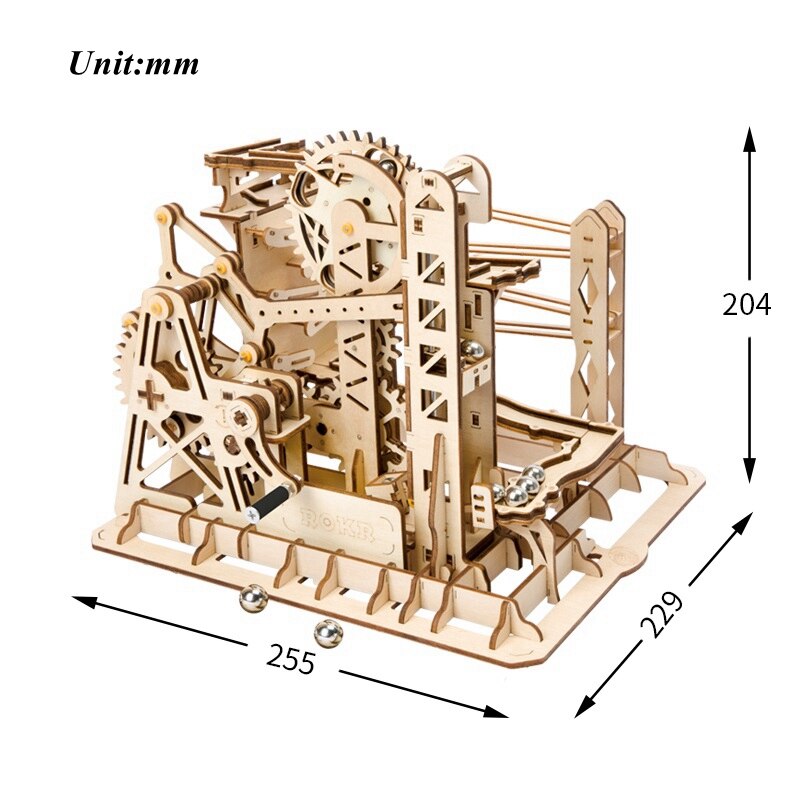 DIY Lift Coaster Magic Creative Marble Run Game Wooden Assembly Gift for LG503 by Woody Signs Co. - Handmade Crafted Unique Wooden Creative