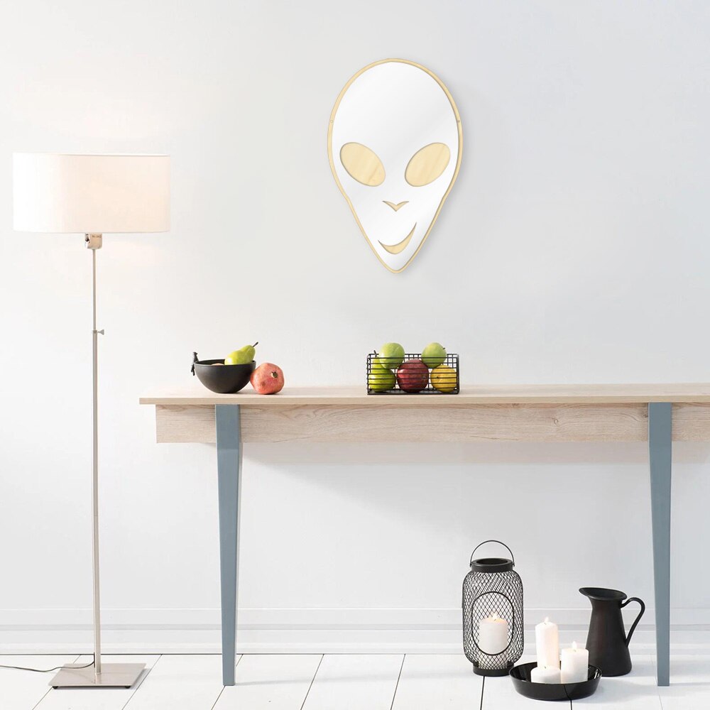 E.T. Science Galaxy Planet Alien Wall Mirror Wooden Acrylic Hanging Mirror Unique Mirror For Room by Woody Signs Co. - Handmade Crafted Unique Wooden Creative