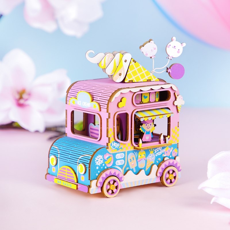 New Arrival DIY 3D Moving Flavor Wooden Puzzle Game Assembly Moveable Music Box Toy Gift for Children Kids Adult AMD61 by Woody Signs Co. - Handmade Crafted Unique Wooden Creative