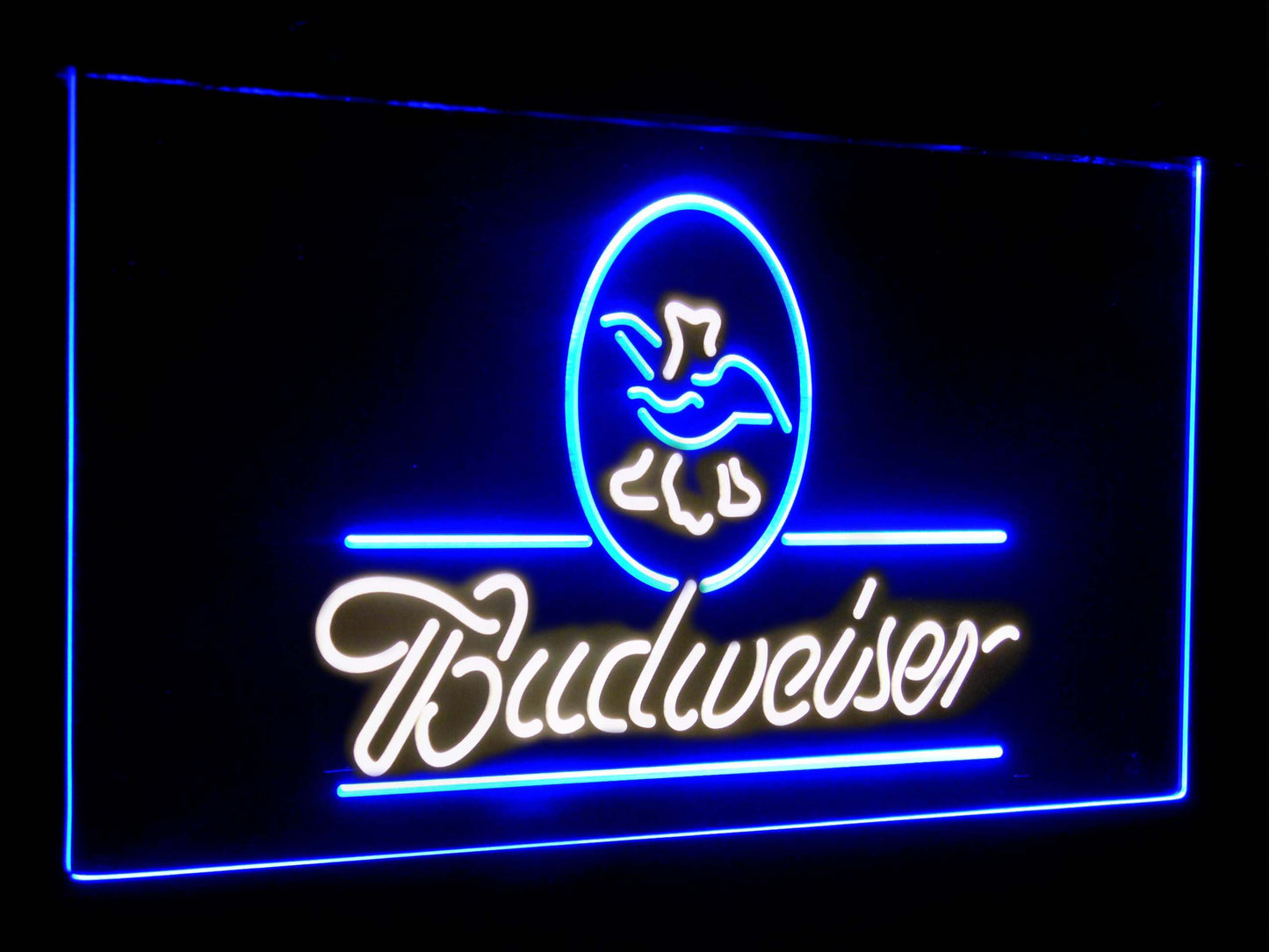 Budweiser Eagle US Company Bar Decor Dual Color Led Neon Light Signs st6-a2008 by Woody Signs Co. - Handmade Crafted Unique Wooden Creative