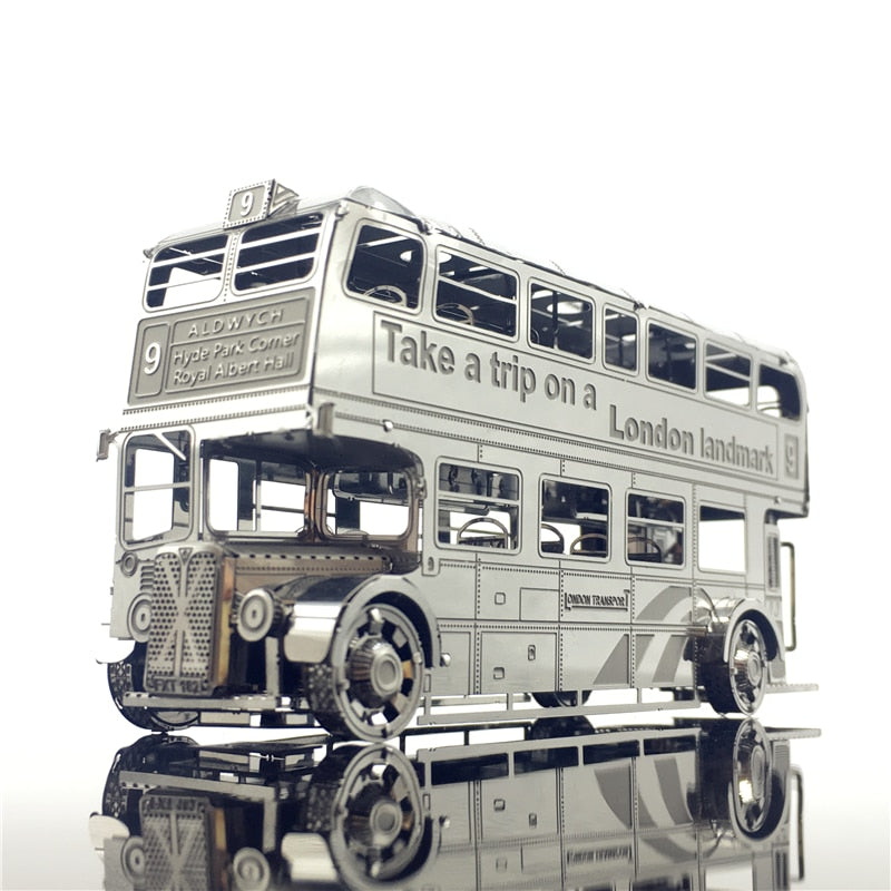 3D Metal model kits London Bus Car Assemble Model puzzle I22207 2 sheets DIY 3D Laser Cut Toy by Woody Signs Co. - Handmade Crafted Unique Wooden Creative